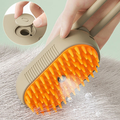 4-in-1 Steam Pet Brush with Water Tank