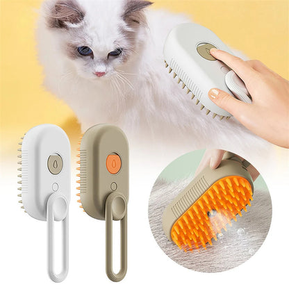 4-in-1 Steam Pet Brush with Water Tank