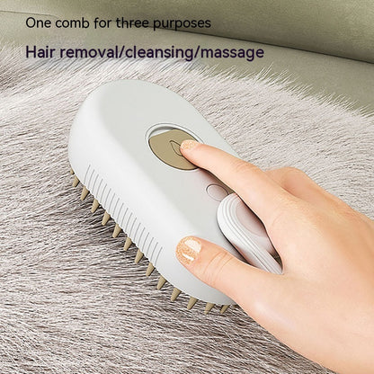 4-in-1 Steam Pet Brush with Water Tank