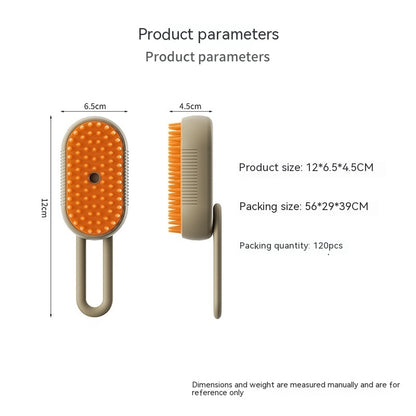 4-in-1 Steam Pet Brush with Water Tank