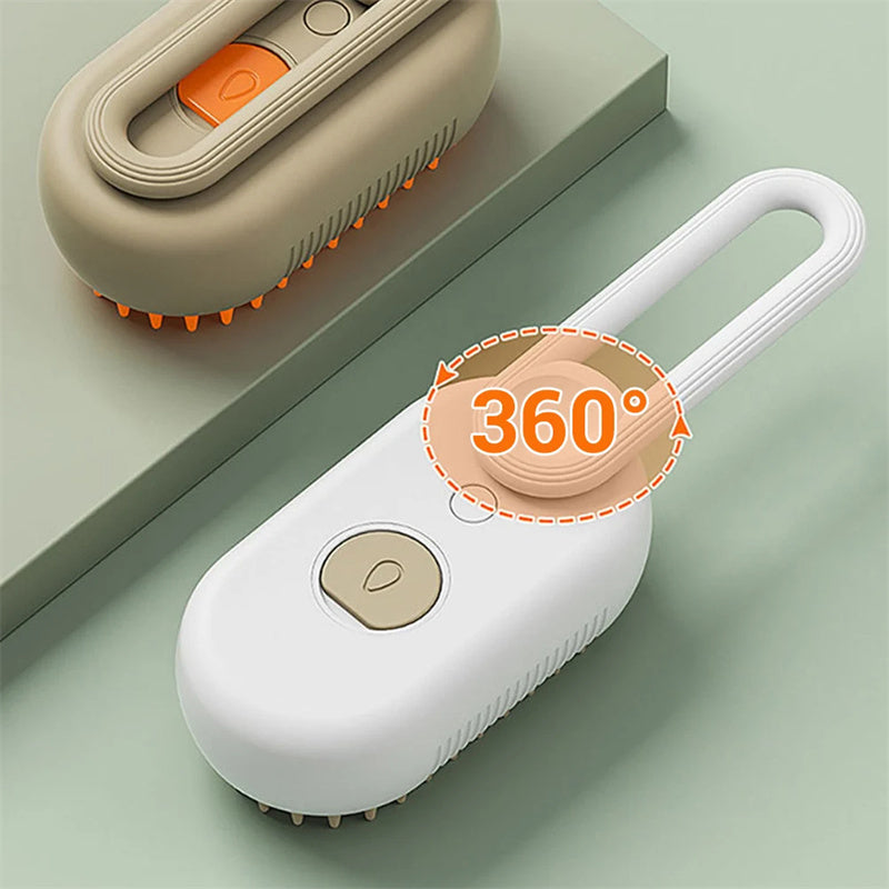 4-in-1 Steam Pet Brush with Water Tank